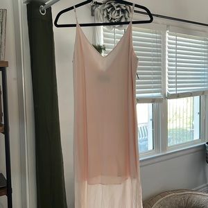 Women's Rory Beca baby pink full length dress.